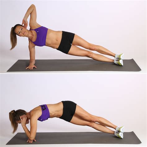 Side Elbow Plank With Twist POPSUGAR Fitness