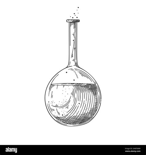 Distilling Flask Drawing