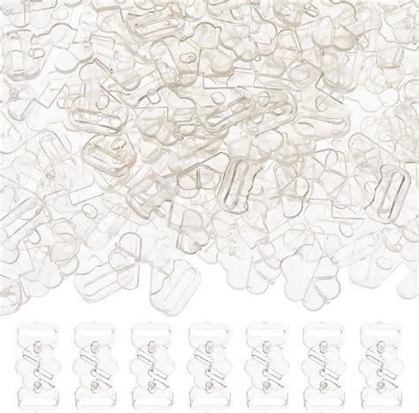 60 Pairs Plastic Bikini Bra Clips Hooks Bra Slide Buckles Flower Shaped Swimsuit Bra Hooks