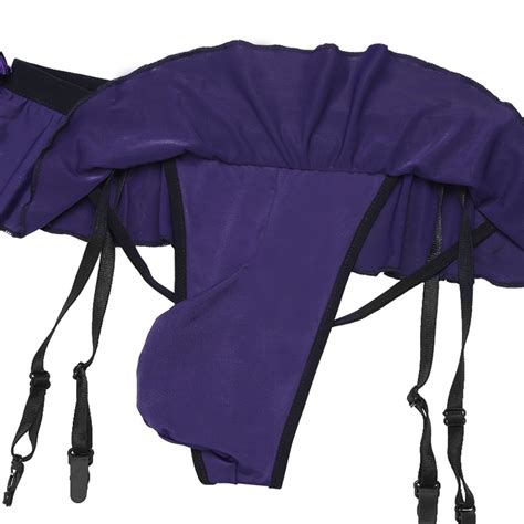 Buy Chictry Men S Sissy Pouch Panties Mooning Skirted Crossdress Bikini Briefs Underwear Dark