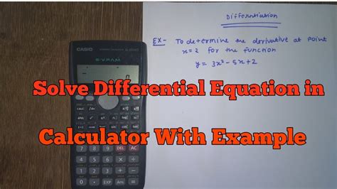 How To Solve Differential Equations In Calculator Any Calculator