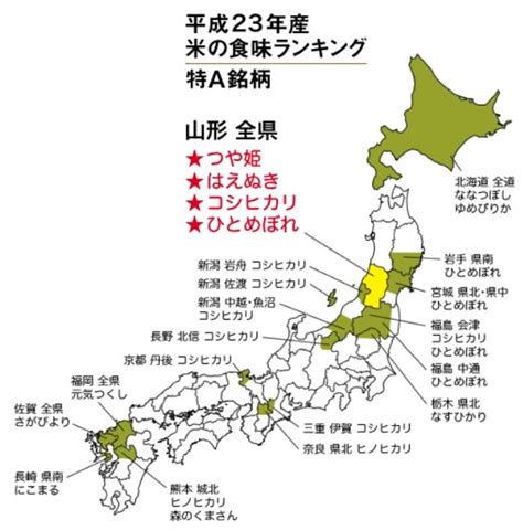 米の食味ランキングと、おいしいお米の生産地分布 高いお米、安いご飯