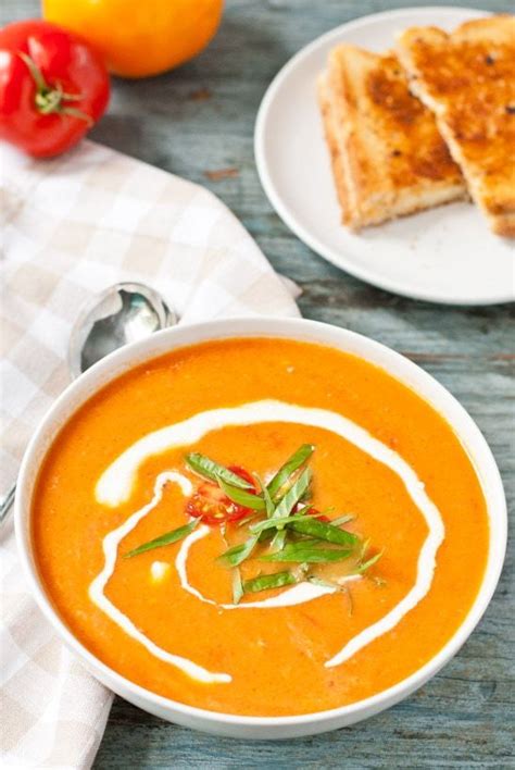 Creamy Tomato Soup Made From Fresh Garden Tomatoes Perfect For