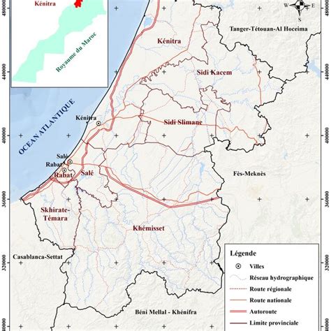 Carte de situation de la région Rabat Salé Kénitra Download