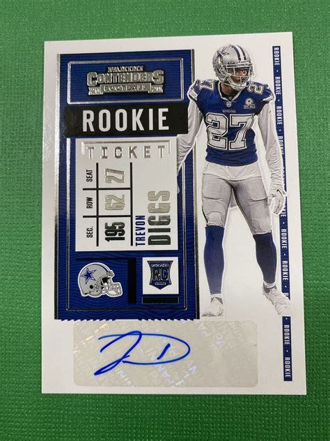 Panini Contenders Rookie Ticket Trevon Diggs Auto Variation Rc Ebay