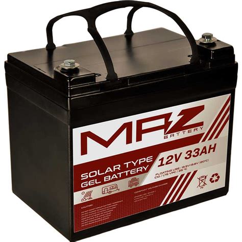 12 Volt 33 Amper Solar Jel Akü Maz Akü