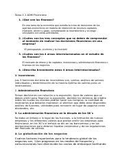 Adm Financiera Docx Tarea Adm Financiera Qu Son Las