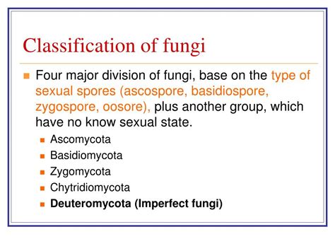 Ppt Taxonomy Biology And Physiology Of Fungi Powerpoint Presentation