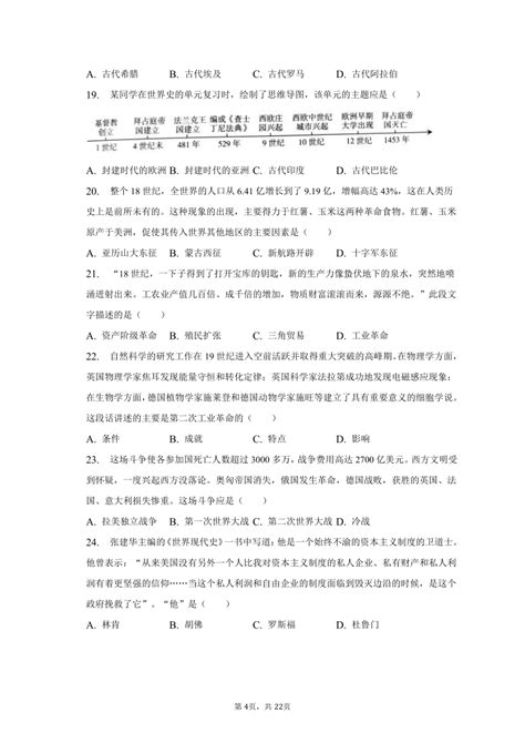 2023年山东省聊城市中考历史模拟试卷（一）（含解析） 21世纪教育网