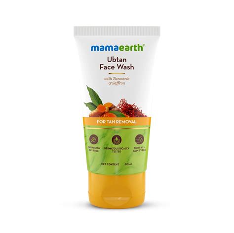 amazoncom mamaearth ubtan de tan face wash helps reduce tanning