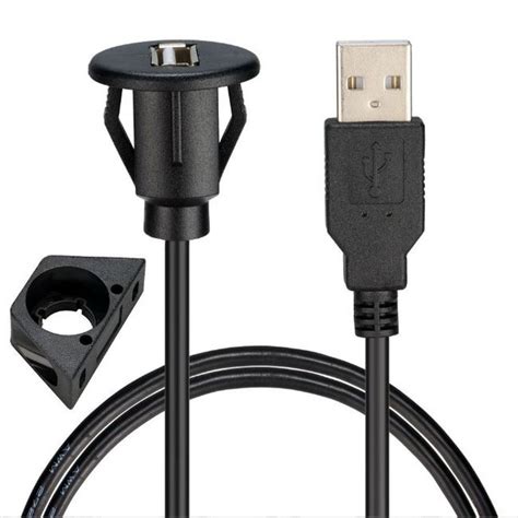 Удлинитель кабель USB переходник 1м круглый врезной купить по низкой ...