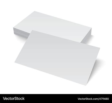 Stack of blank business card on white background Vector Image