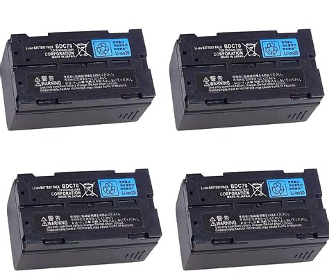 Amazon.com: HZH (4Pcs) BDC70 Li-ion Battery 7.2V 5240mAh for SOKKIA TOP ...