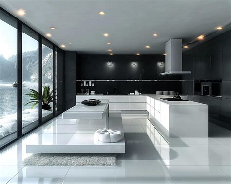 modern white kitchen stock  images  backgrounds