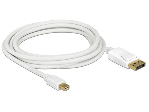 Cablu Mini Displayport La Displayport T T Alb 3m Delock 83483