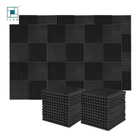 Soundproof Foam Wedge Pattern Black Color Acoustic Foam China