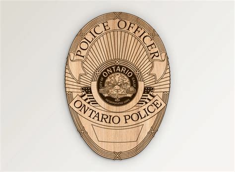 Ontario California Police Officer Badge SVG Vector Files | Vector911