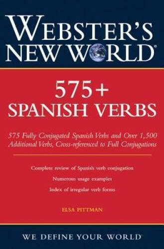 Webster S New World 575 Spanish Verbs Paperback GOOD 9780764541575