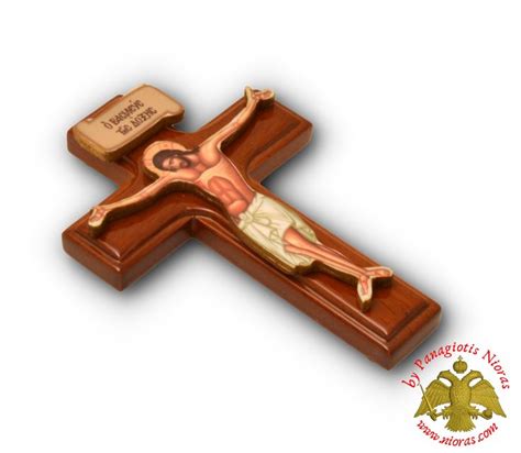 Wooden Hanging Cross Cherry Polished 6x8cm Wooden Crosses Nioras