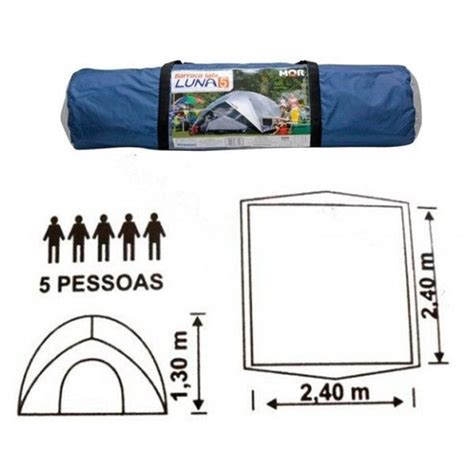 Barraca Para 5 Pessoas Para Camping Iglu Sobre Teto Modelo Luna Da