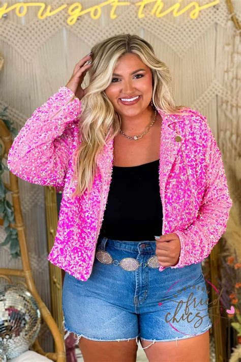 Pink Sequin Motorcycle Jacket In 2022 Boho Inspired Clothing Pink