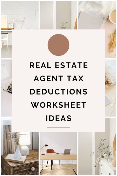 Best Real Estate Agent Tax Deductions Worksheet To Stay Organized