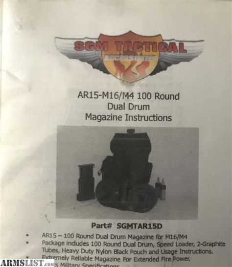 Armslist For Saletrade New Sgm Tactical 100rd Drum For Ar15 Trade