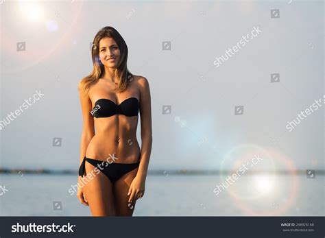 Sensual Woman Wearing Bikini Portrait On Stock Photo 248926168 Shutterstock