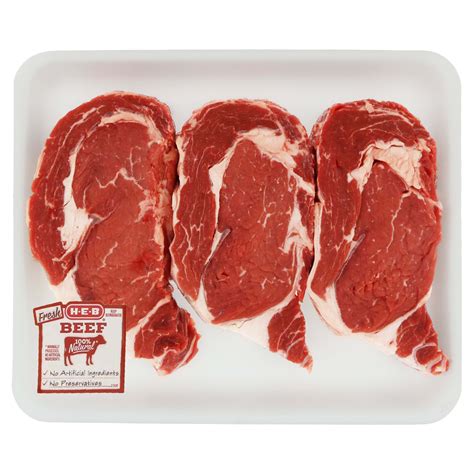 H-E-B Boneless Beef Ribeye Steaks - USDA Select - Value Pack - Shop ...