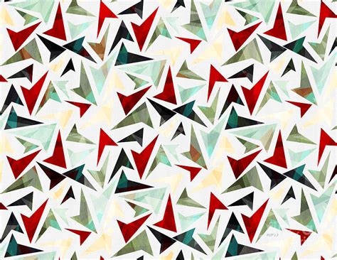 Colorful Geometric Shapes Pattern Digital Art by Phil Perkins