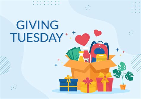 Happy Giving Tuesday Celebration With Give Ts To Encourage People To