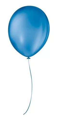 Balão De Festa Látex Liso Cores 8 Redondo 20cm 50 Un Cor Azul