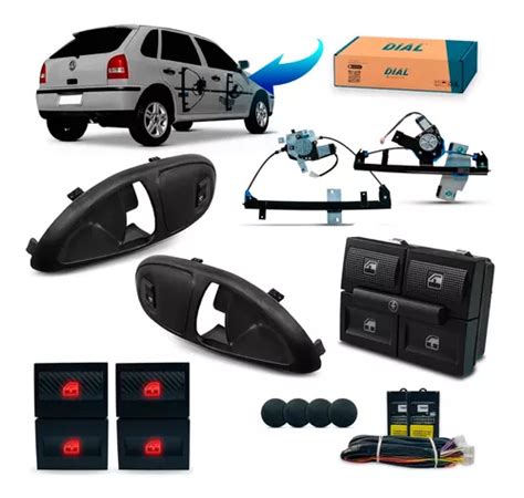 Kit Vidro Eletrico Gol G Portas Completo Trava Positron