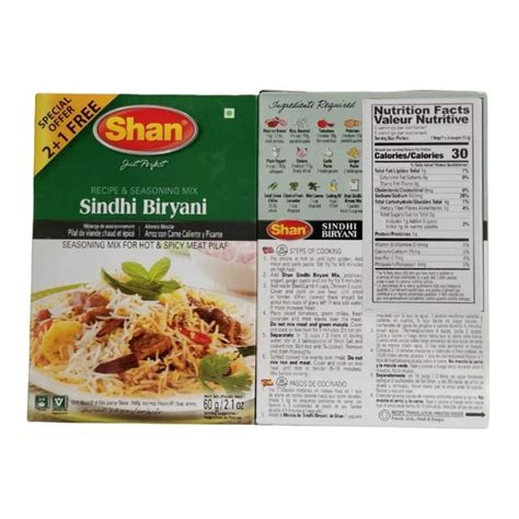 Shan Sindhi Biryani Recipe And Seasoning Mix 60g Pack Of 5