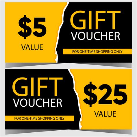 Gift voucher, coupon or certificate to get a discount for shopping