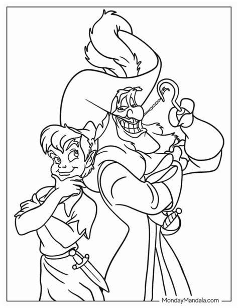 Disney Captain Hook Coloring Pages