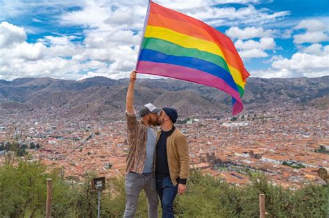 Gay Peru Adventure Lima Llamas Machu Picchu A Rainbow Flag