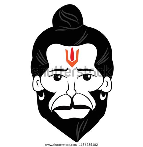 Hanuman Line Vector Design Illustrated Art Vector De Stock Libre De