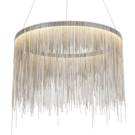 Подвесная кольцевая люстра с металлическими цепочками Fringe Chain ...
