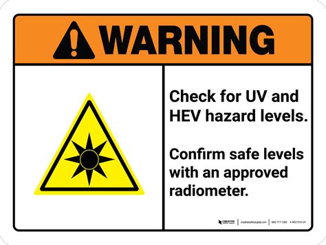Warning: ISO Check For UV And HEV Hazard Levels - Confirm with Approved