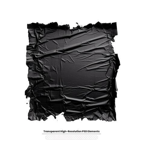 Premium Psd Black Paper Wrinkled Poster Template Blank Glued Creased