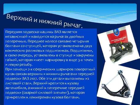Передняя подвеска ВАЗ 2107 Поворотный кулак