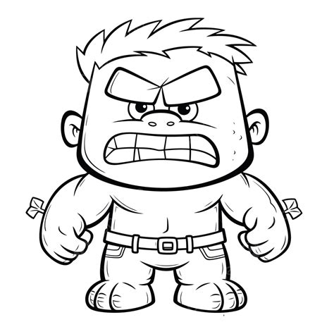 Dibujo De Hulk Lindo Y Enojado P Gina Para Colorear Boceto Vector Png