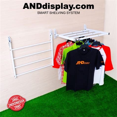 Jual Jemuran Baju Akita 75 Cm Dinding Lipat Balkon Apartemen Rumah