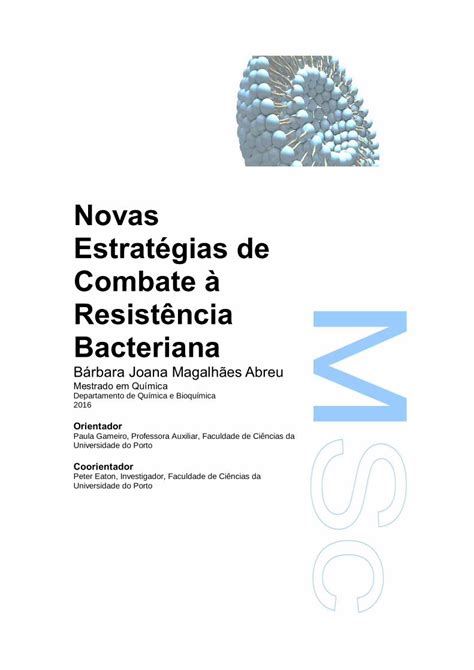 PDF Novas Estratégias de Combate à Resistência Bacteriana FCUP