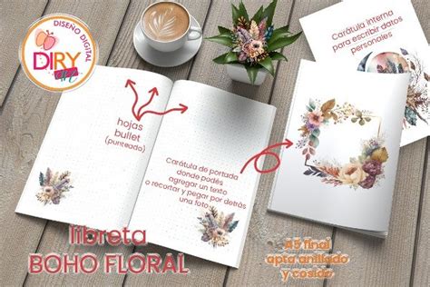 Boho Floral Libreta A Diry Art