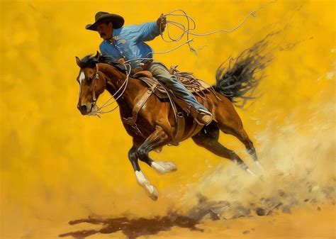 Download Cowboy Gallop Nature Royalty Free Stock Illustration Image