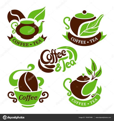 Logotipo Café Té Vector Gráfico Vectorial © Alenyshka27 Imagen 150457496