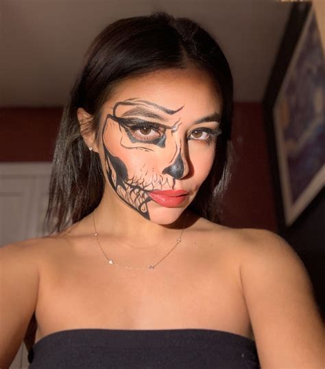 Skeleton Face Skeleton Face Paint Skeleton Face Halloween Face Makeup