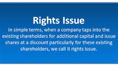 What Is The Right Issue Of Shares When Does The Company Issue It UpVey